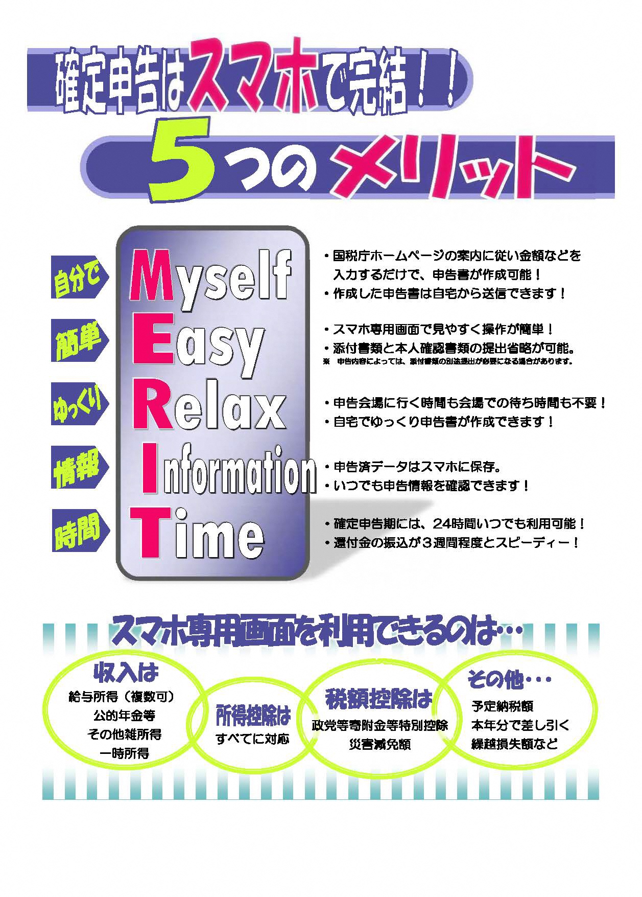 スマホで済ます確定申告チラシ裏面