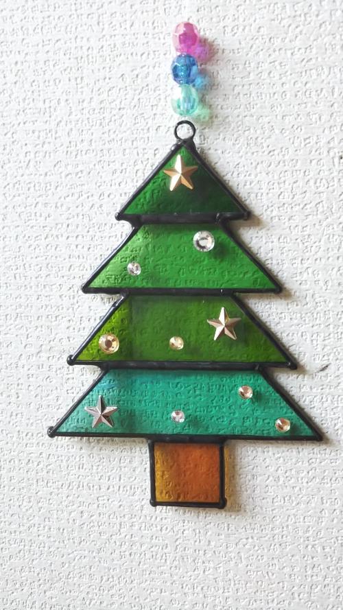 ステンドグラスのクリスマスツリー講座　参考画像
