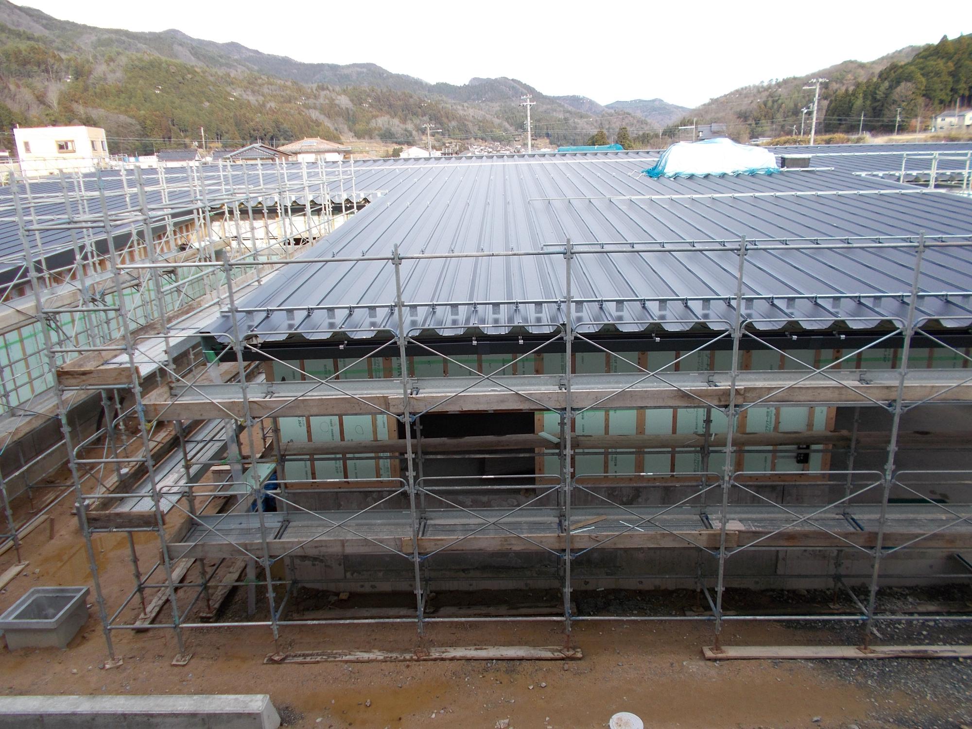 関宮小さな拠点屋根工事