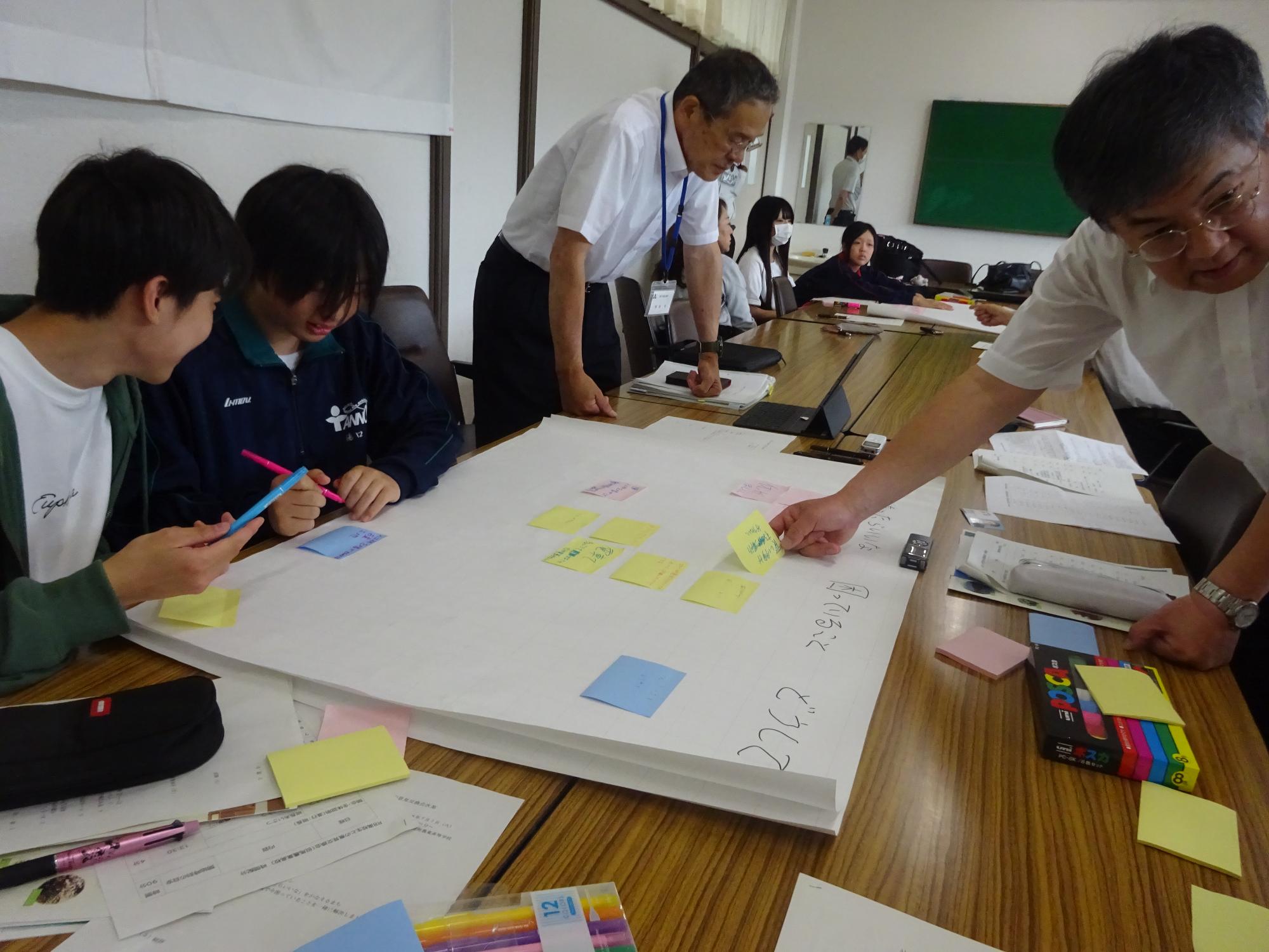 意見交換会の様子（県立但馬農業高等学校）