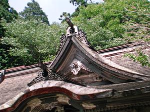 名草神社本殿の屋根
