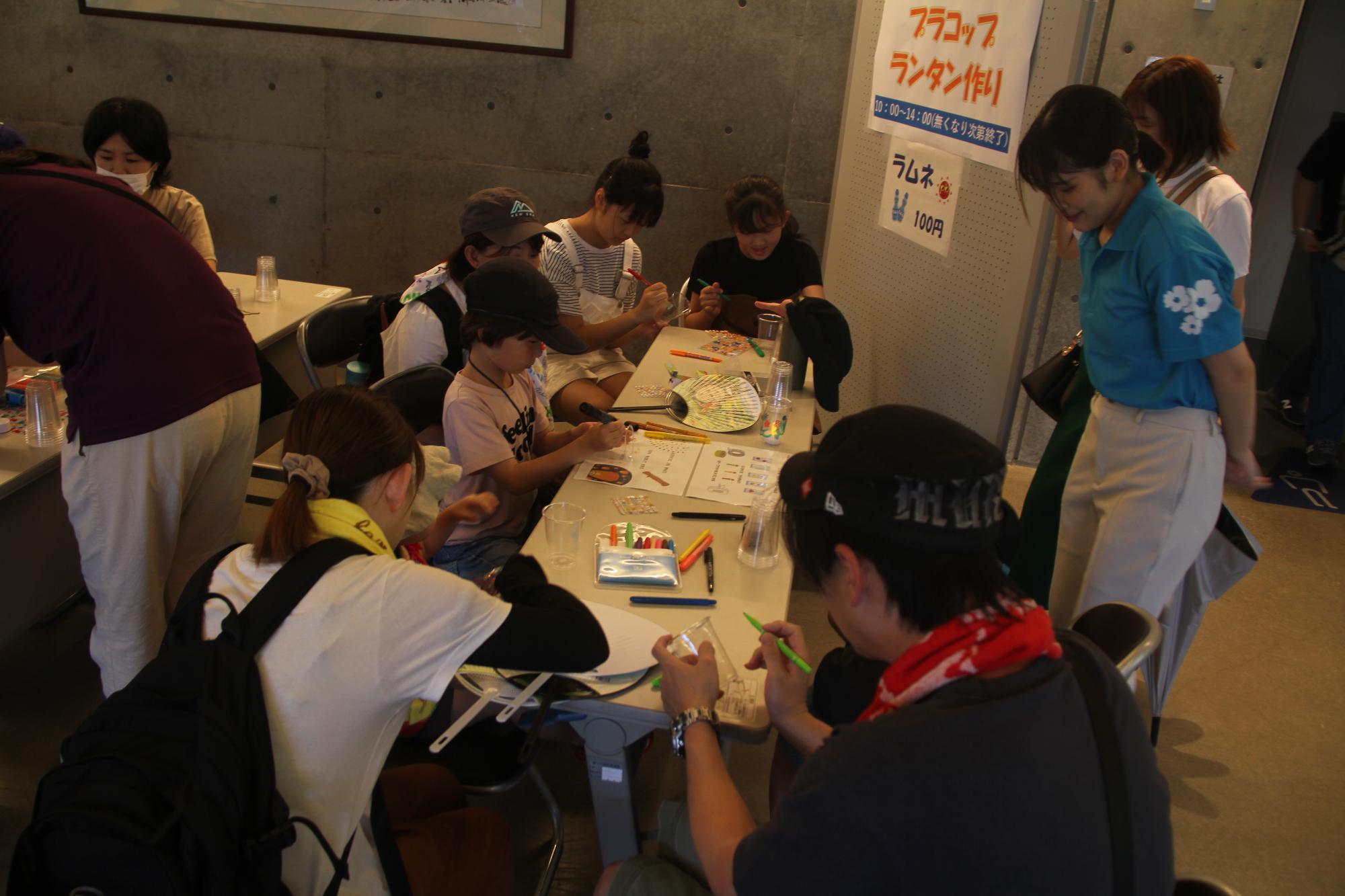 プラコップランタン作り